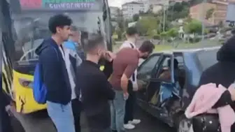 Başakşehir'de akşam trafiğinde şiddetli çarpışma: 3 kişi hastanelik oldu