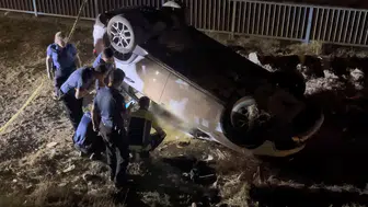Ümraniye'de gece yarısı dehşeti: Şarampole yuvarlanan araçtan acı haber geldi