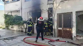 Çorum'da apartman sakinlerini sokağa döken alevler kontrol altına alındı