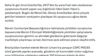 Mersin Limanı'nda 1,5 Milyarlık Zehir Operasyonu: Gemi Gövdesine Gizli Sevkiyat Deşifre Edildi