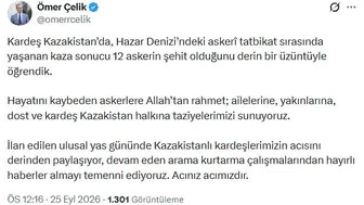 Kazakistan'daki acı kayıp sonrası Ankara'dan taziye mesajı