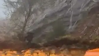 Uludağ yolunda sabah saatlerinde korkutan heyelan