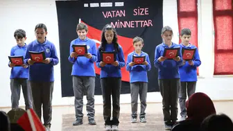 Bayburt'ta minik yüreklerden gazilere vefa dolu anlamlı kutlama