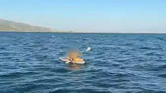 Söke açıklarında korku dolu anlar: Kürek sörfü keyfi kabusa dönüştü