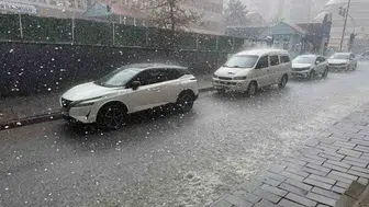 Tatvan'da aniden bastıran dolu hayatı felç etti