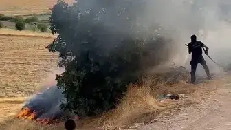 Kuştepe köyünde korku dolu anlar: Bahçeden yükselen alevler paniğe yol açtı