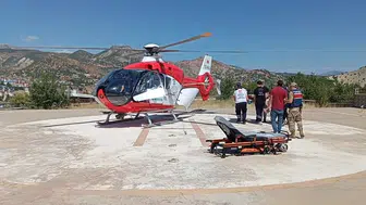 Tunceli'de acil müdahale: Parmak yaralanması yaşayan hasta gökyüzünden nakledildi