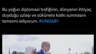 Emine Erdoğan'dan küresel barış ve diplomasi vurgusu: BM Genel Kurulu için umut dolu mesaj
