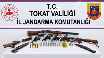 Tokat'ta yasa dışı silah trafiğine jandarma darbesi: 11 şüpheli yakalandı