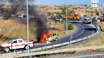 Tekirdağ trafiğinde korku dolu anlar: Seyir halindeki araç küle döndü