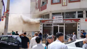 Mazıdağı'nda korkutan alevler: Diş kliniğinde büyük panik