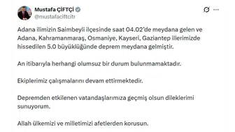 Adana merkezli sarsıntı bölgeyi ayağa kaldırdı: Bakan Çiftçi'den ilk açıklama geldi