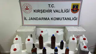 Kırşehir'de sahte içki imalathanesine jandarma baskını: 50 litre ele geçirildi