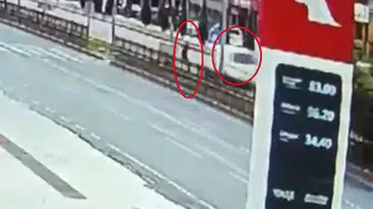 Saniyelerle gelen mucize: Yaya geçidinde ölümle burun buruna geldi