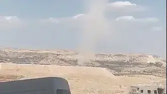 Mardin semalarında şaşkına çeviren doğa olayı: Boş arazide hortum paniği