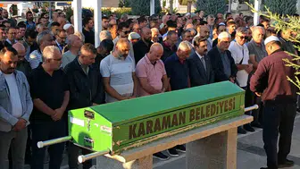 Karaman'da yürek burkan veda: Görev başındayken hayatını kaybeden genç işçi toprağa verildi
