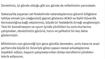 Sakarya'da sel felaketi: Devletin tüm imkanları seferber edildi