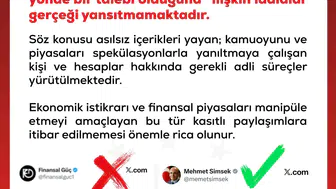 Ekonomi yönetiminde istifa söylentilerine resmi yalanlama geldi