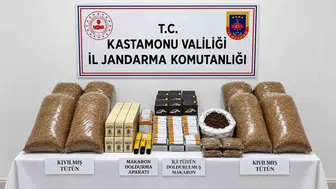Kastamonu'da kaçak tütün operasyonu: Binlerce makaron ele geçirildi