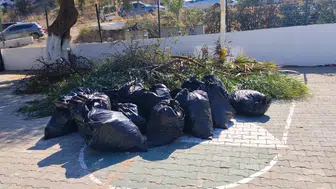Bodrum'da hummalı temizlik: Okullar açılmadan yeşil alanlar baştan aşağı yenileniyor