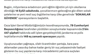 Okulların açıldığı gün büyük operasyon: 2 bin 447 şüpheli için düğmeye basıldı