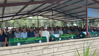 Korkuteli'nde üç cana kıyan katil zanlısı yakalandı: Cenazeler yan yana toprağa verildi