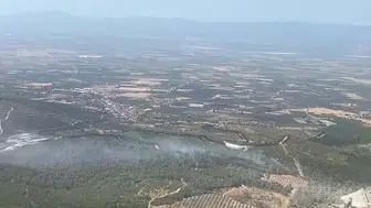 Soma'da ormanlık alanda korkutan yangın: Ekipler seferber oldu
