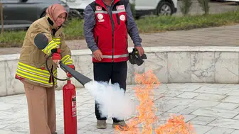 Düzce'de itfaiye ekiplerinden hayat kurtaran ders: İlk kez tüp tuttular