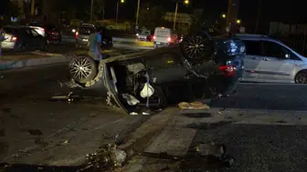 Antalya'da dehşet anları: Motoru yerinden fırlayan araç hurdaya döndü