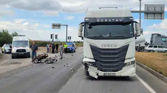 Salihli'de kavşak faciası: Sepetli motosiklet sürücüsü hayatını kaybetti