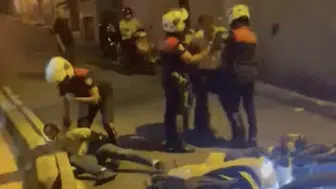Beyoğlu'nda nefes kesen kovalamaca: Şüphelileri polisin elinden almak istediler