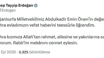 Abdulkadir Emin Önen'i sarsan kayıp: Cumhurbaşkanı Erdoğan'dan taziye mesajı