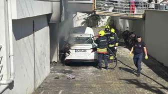 Lastik şişirme girişimi kabusa döndü: Garajdaki alevler apartmanı sardı