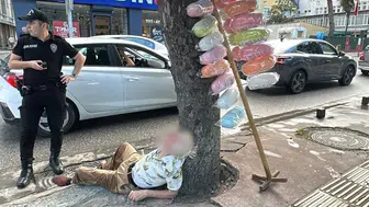 Samsun'da pamuk şeker tezgahı başında şaşkına çeviren görüntü