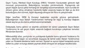 Ticaret Bakanlığı'ndan sert tepki: Bakan Yardımcısı Tuzcu'ya yönelik iddialar kurgudan ibaret