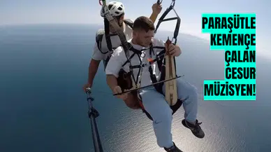 Paraşütle Kemençe Çalan Cesur Müzisyen!