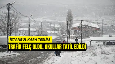 İstanbul’da kar fırtınası: Trafik durma noktasına geldi