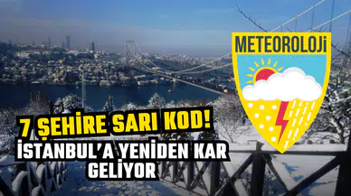 7 kent için sarı kodlu uyarı: İstanbul’a kar geliyor
