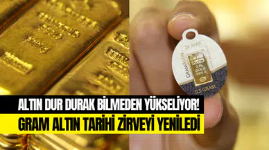 Altın ‘rekor’ diyor başka bir şey demiyor! Gram altın tarihi zirveyi yeniledi