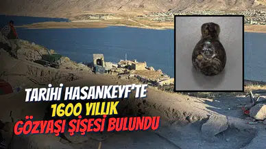 Hasankeyf’te 1600 yıllık gözyaşı şişesi bulundu