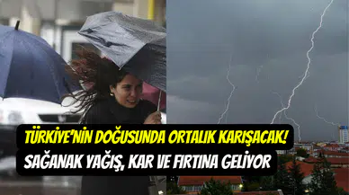 Meteoroloji’den Türkiye’nin doğusu için uyarı: Sağanak yağış, kar ve fırtına kapıda