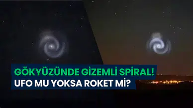Siirt semalarında gizemli ışık spirali: UFO mu, roket mi?