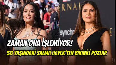 58 yaşında nasıl böyle görünüyor? Salma Hayek’ten yürek hoplatan bikini pozları