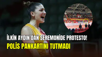 Galatasaray kaptanından polis kutlamasına protesto: İlkin Aydın pankartı tutmadı