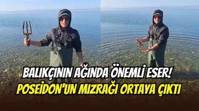 İznik Gölü’nde tarihi eser keşfi: Roma Dönemi’ne ait Poseidon Mızrağı bulundu