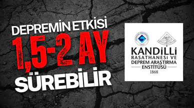 Kandilli Rasathanesi Müdürü Özel: Depremin Etkisi 1,5-2 Ay Sürebilir