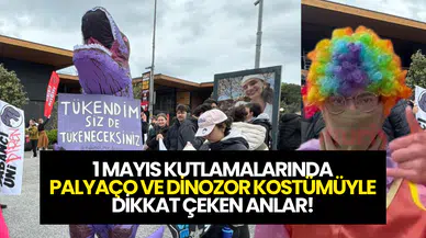 1 Mayıs Kutlamalarına Bir Kişi Palyaço Kostümüyle Katıldı: "İşim Bu, İş Kıyafetimle Geldim"