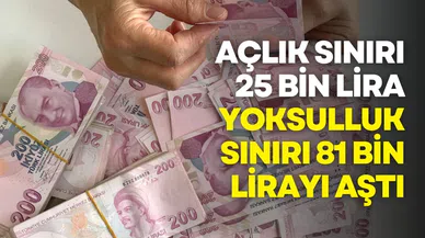 Açlık sınırı 25 bin lira, yoksulluk sınırı 81 bin lirayı geçti