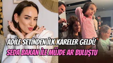 Adile filmi setinden ilk kareler yayınlandı: Seda Bakan ile Müjde Ar buluştu