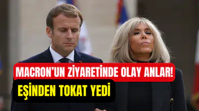 Fransa Cumhurbaşkanı Emmanuel Macron, eşinden tokat yedi